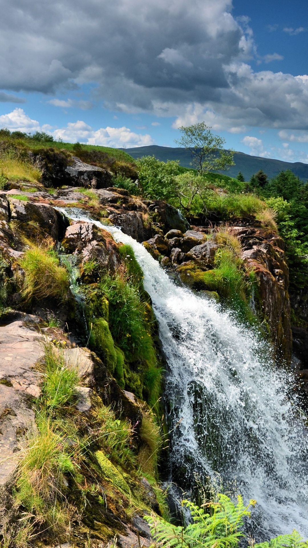 Обои природа, Лу Финтри, водопад, водоток, природный заповедник в разрешении 1080x1920