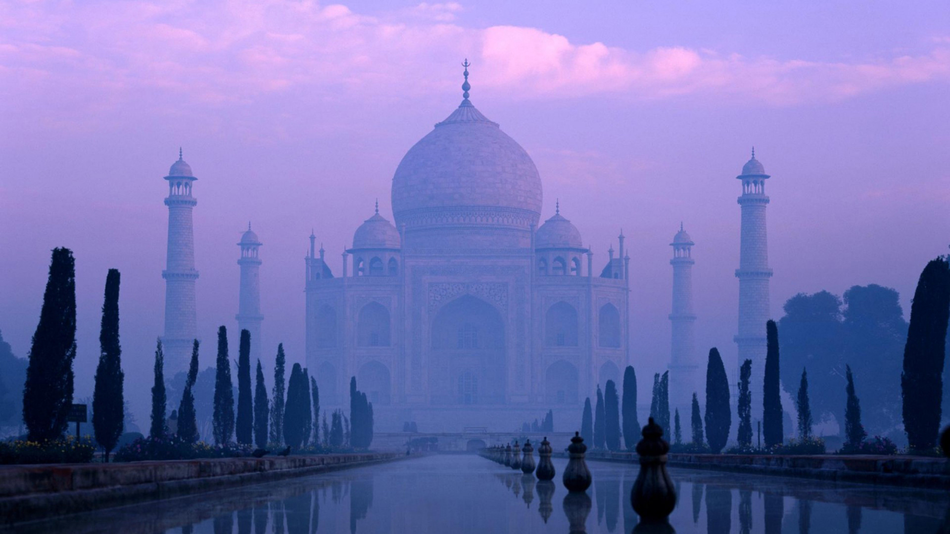 Обои Тадж-Махал, ориентир, утро, достопримечательность, городской пейзаж в разрешении 1920x1080