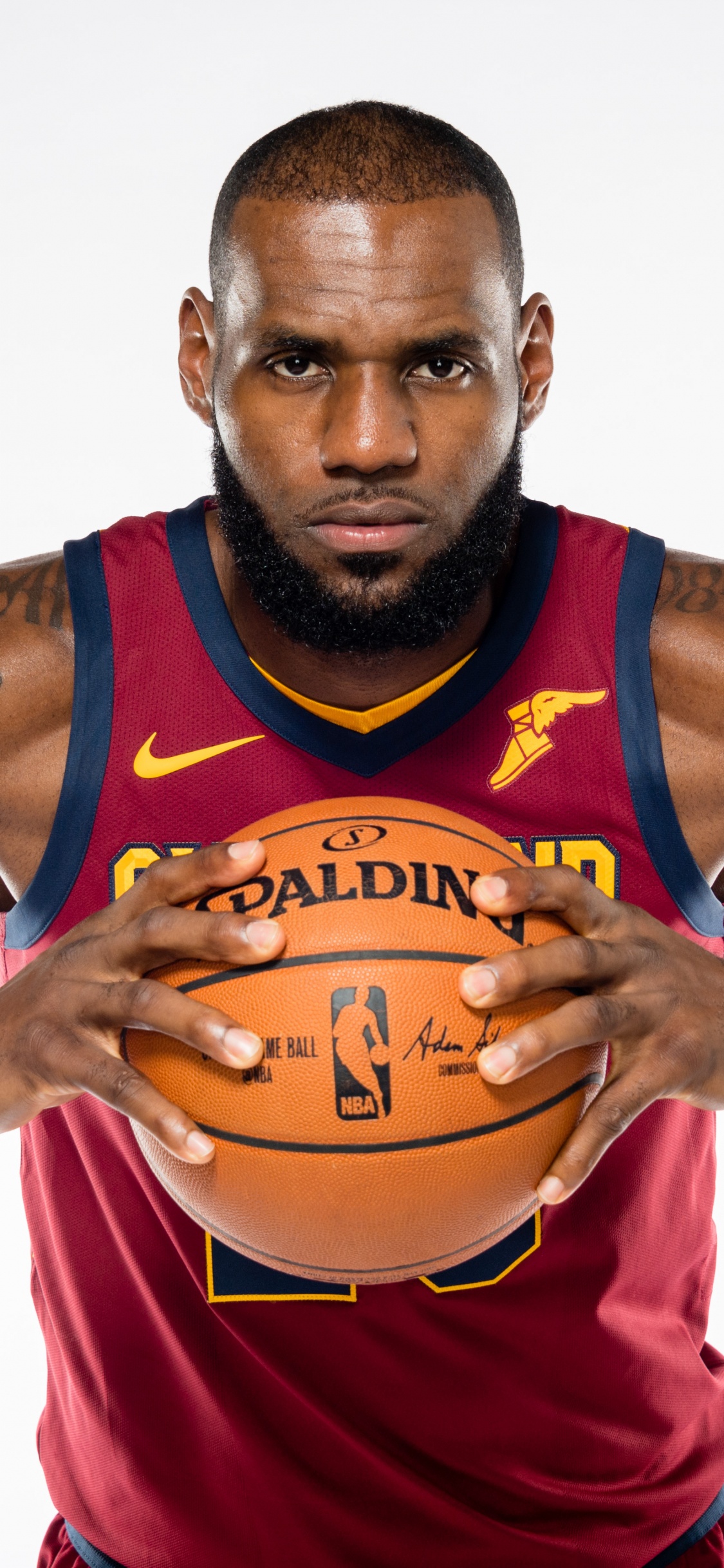 Обои игрок, 2018 Всех Звезд НБА игра, Баскетбол, Встретиться С Леброном Джеймсом, рука в разрешении 1125x2436