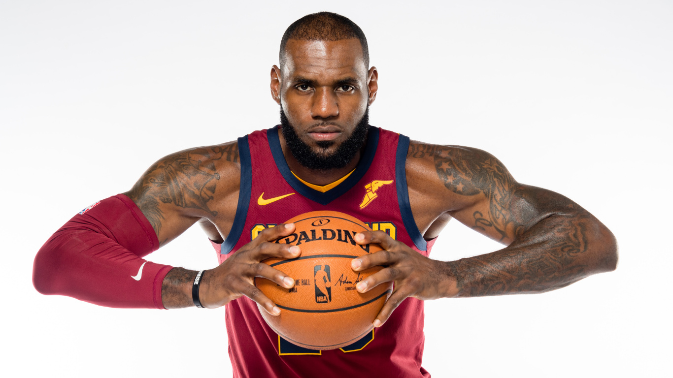 Обои игрок, 2018 Всех Звезд НБА игра, Баскетбол, Встретиться С Леброном Джеймсом, рука в разрешении 1366x768