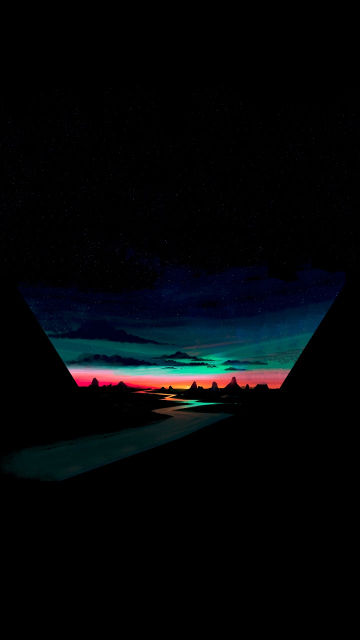 Обои автомобильное освещение, вода, полутона и оттенки, электрик, прямоугольник в разрешении 720x1280