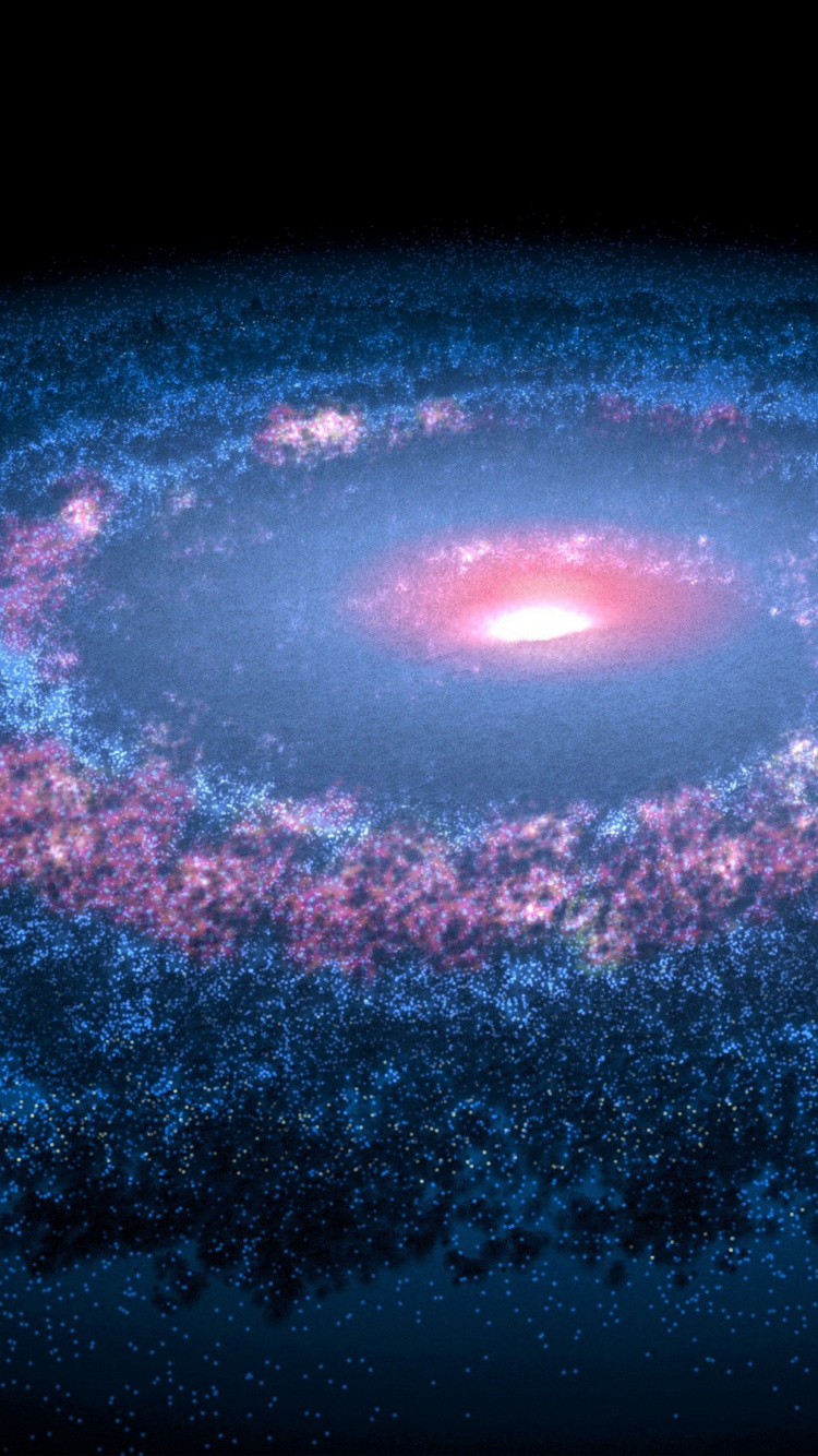 Обои Галактика, спиральная Галактика, космическое пространство, астрономический объект, атмосфера в разрешении 750x1334