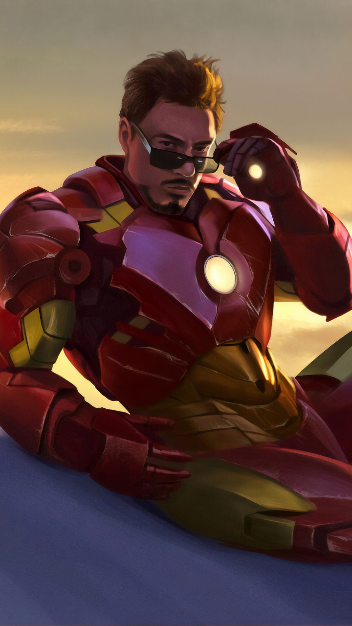 Обои Железный человек, супергерой, Супермен, Лига справедливости, иллюстрация в разрешении 720x1280