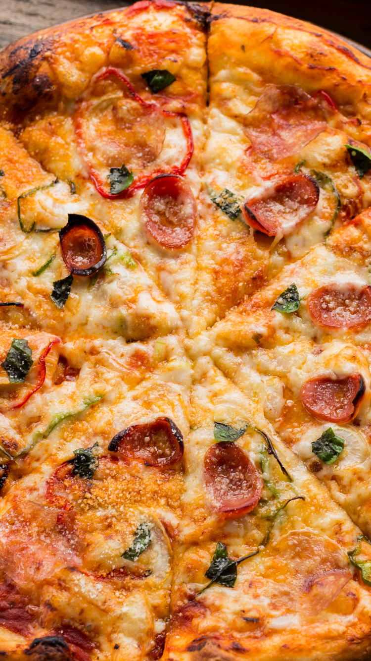 Обои пицца, ресторан, Пицца Хат, блюда, пища в разрешении 750x1334