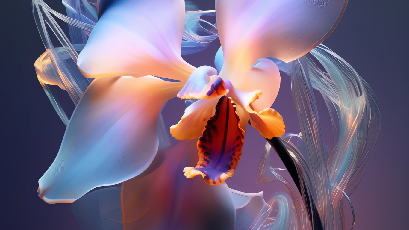 Обои цветок, лепесток, растение, наземное растение, арт в разрешении 1366x768