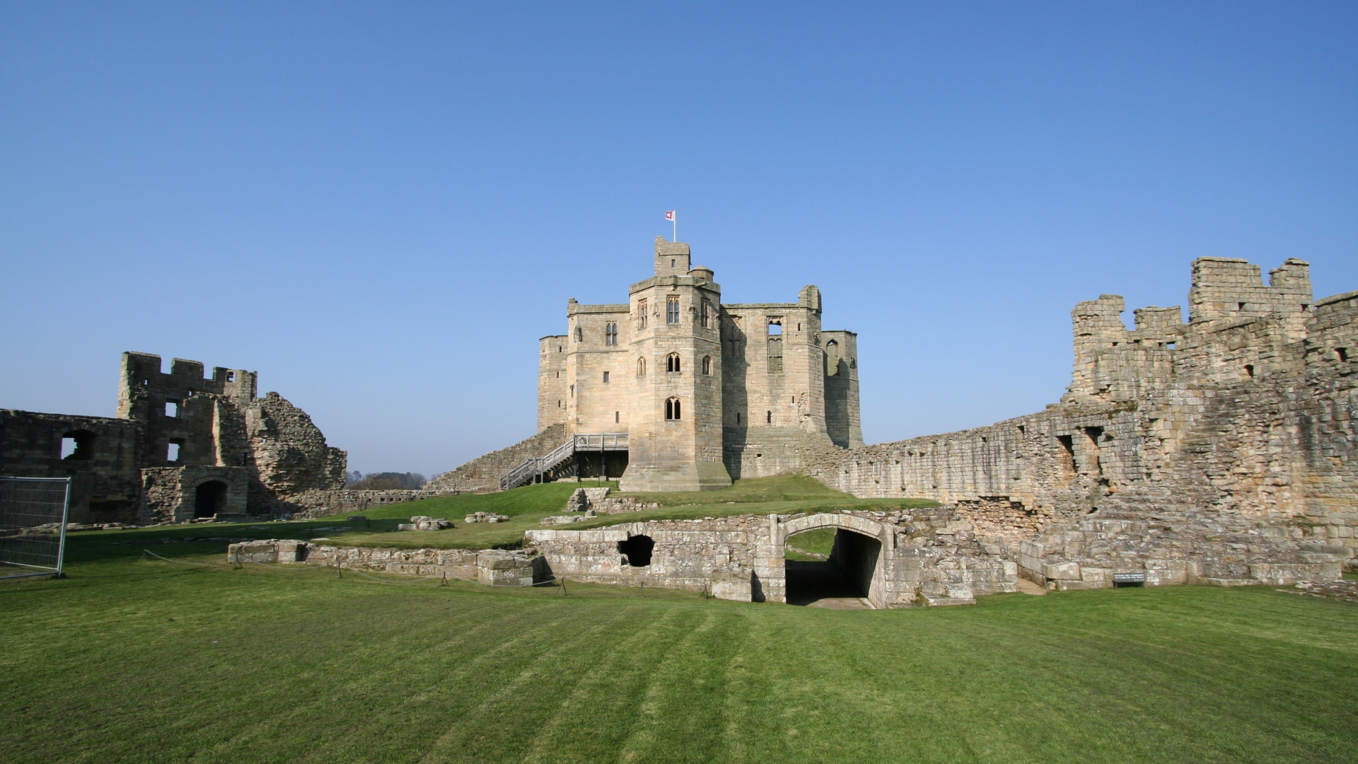 Обои Замок Вакворт, развалины, замок, фортификация, ориентир в разрешении 1920x1080