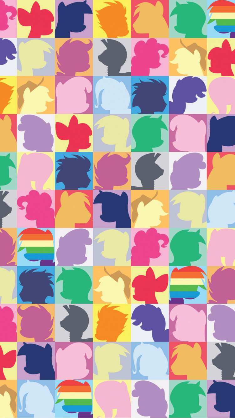 Обои твайлайт спаркл, Пинки пай, Радуга Дэш, узор, линия в разрешении 750x1334