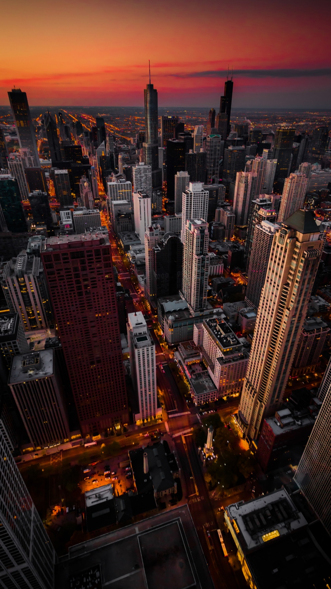 Обои Чикаго, постер, спотифай, небоскреб, здание в разрешении 1080x1920