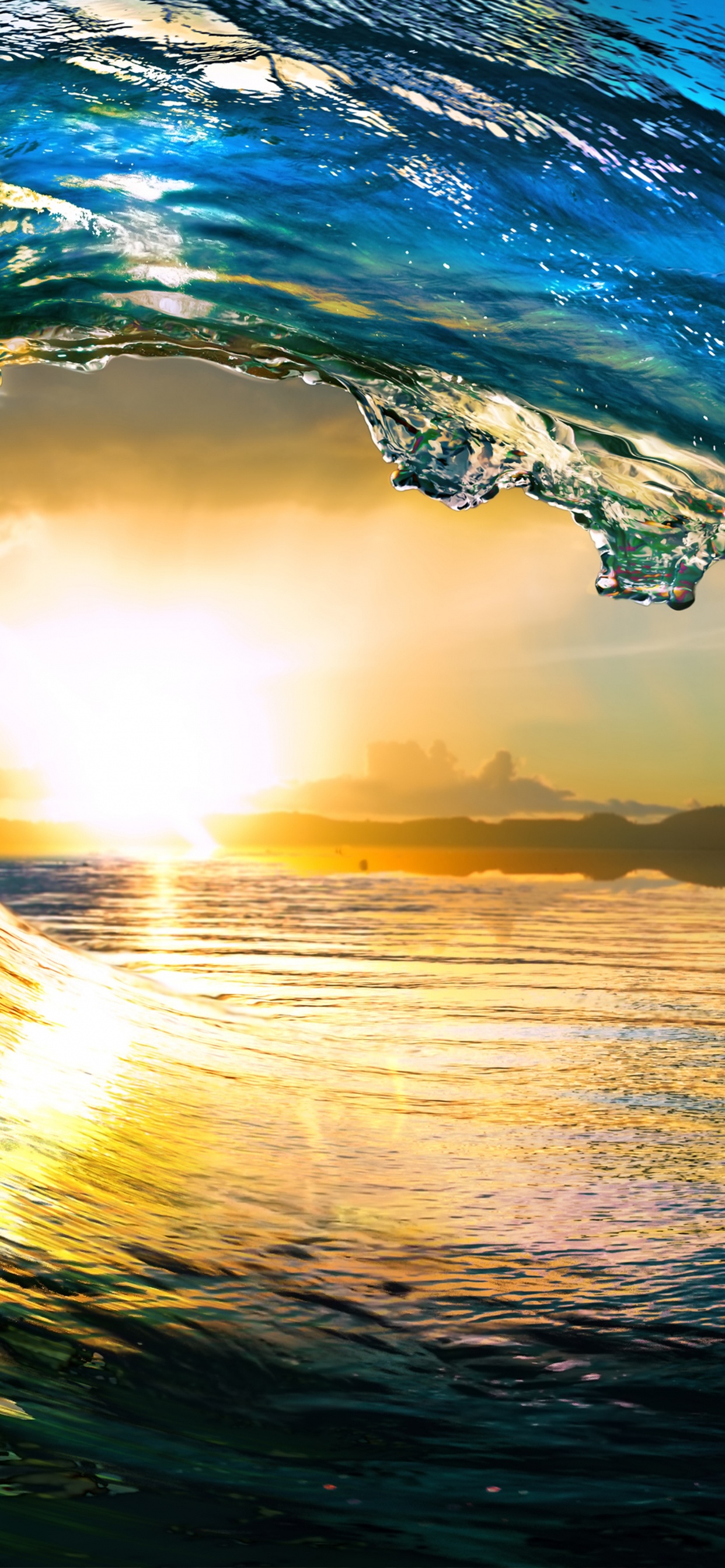 Обои ветровая волна, волна, природа, море, вода в разрешении 1242x2688