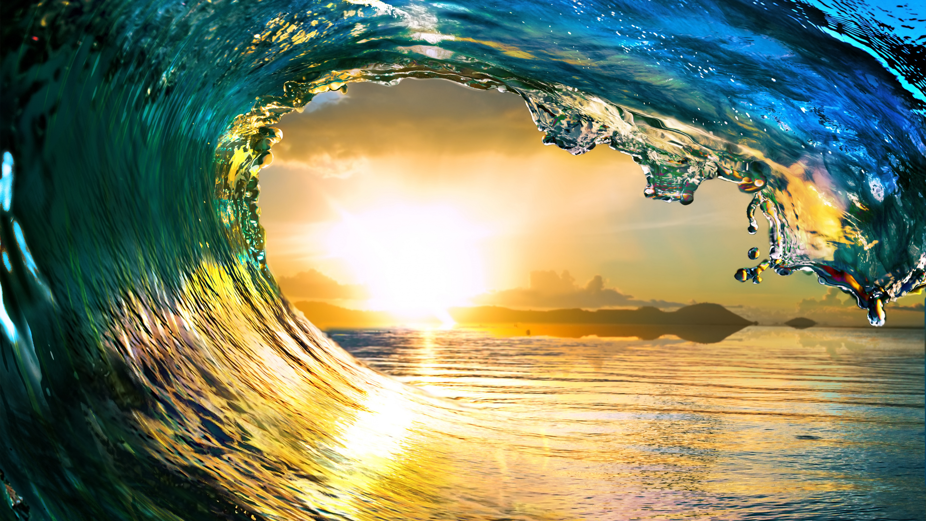 Обои ветровая волна, волна, природа, море, вода в разрешении 3840x2160