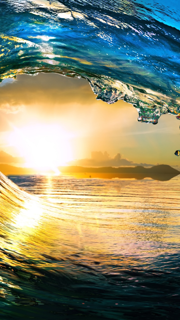 Обои ветровая волна, волна, природа, море, вода в разрешении 720x1280