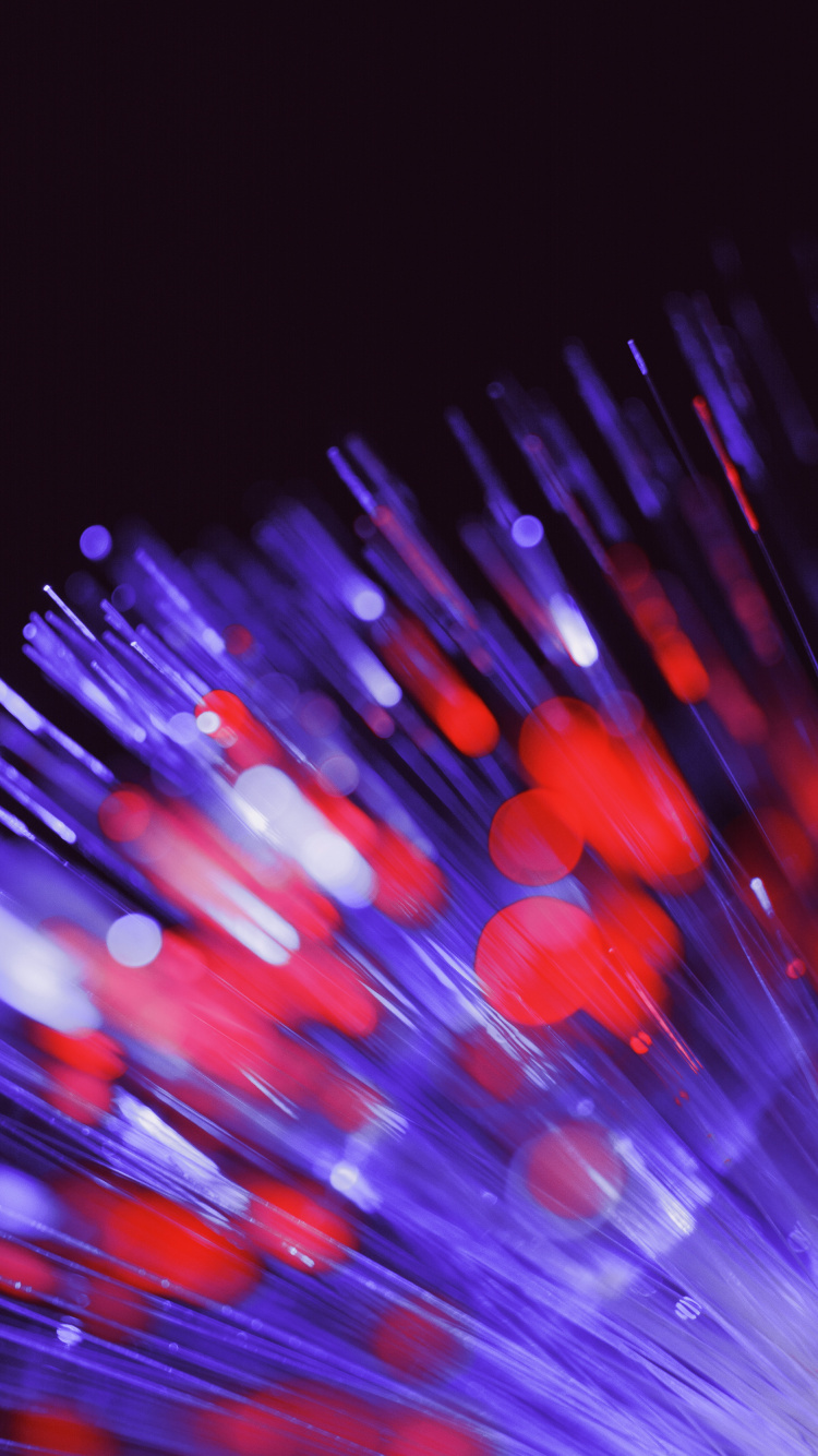 Обои оптическое волокно, оптика, волокно, синий, свет в разрешении 750x1334