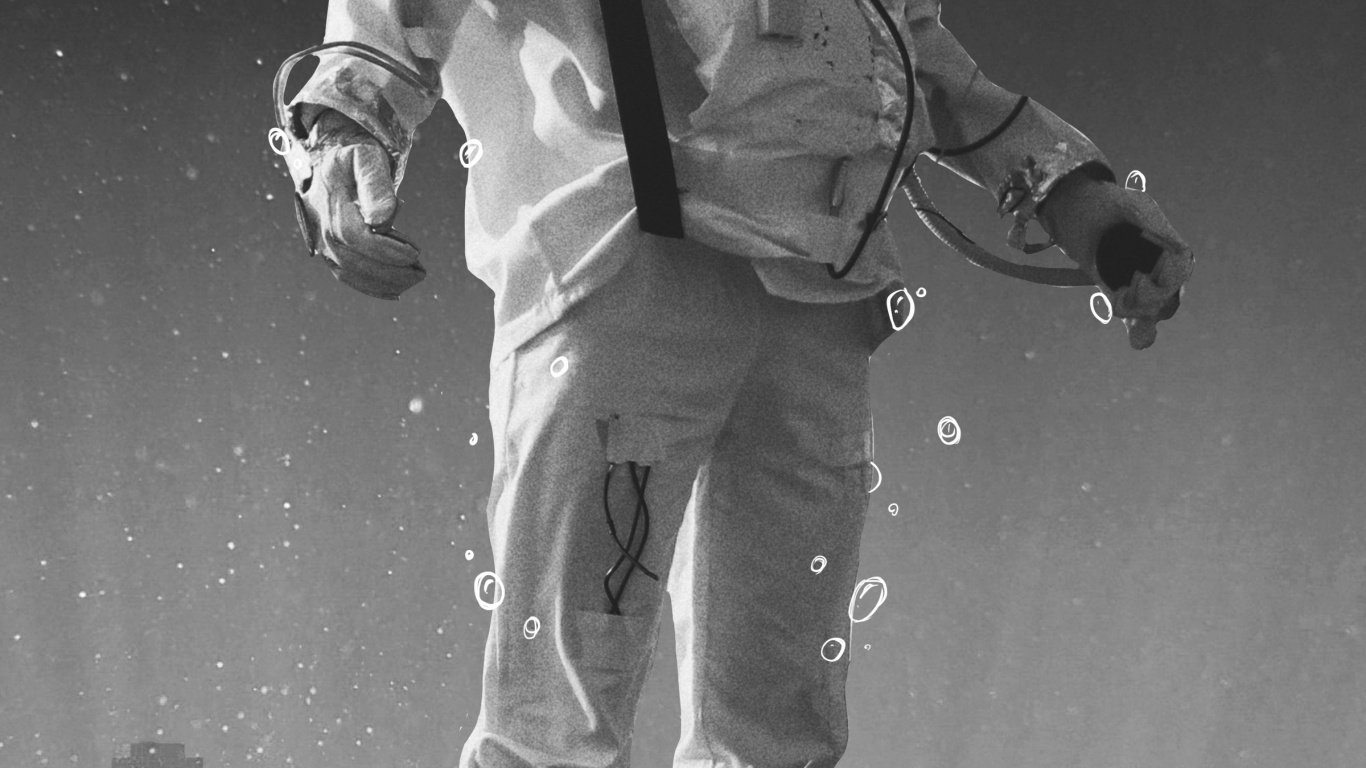 Обои яблоко, белые, человек, черный, освещение в разрешении 1366x768