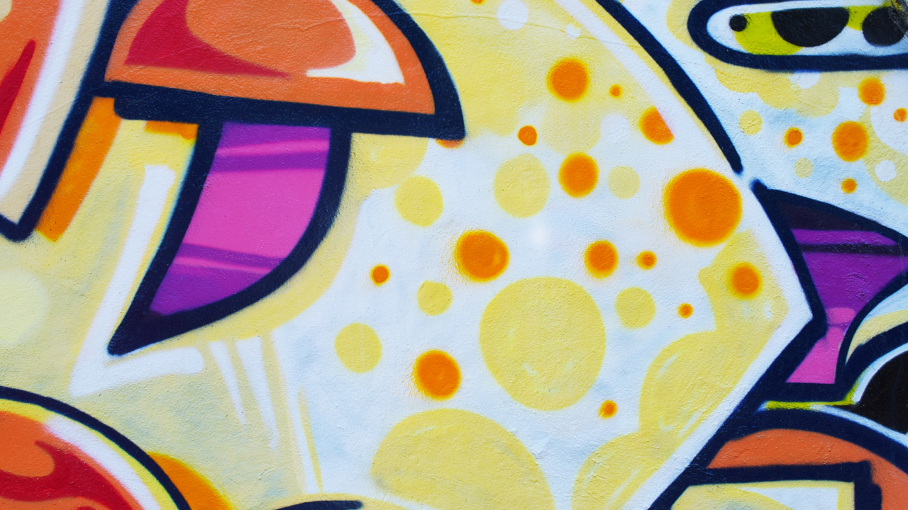 Обои живопись, современное искусство, граффити, визуальное искусство, акриловая краска в разрешении 1280x720