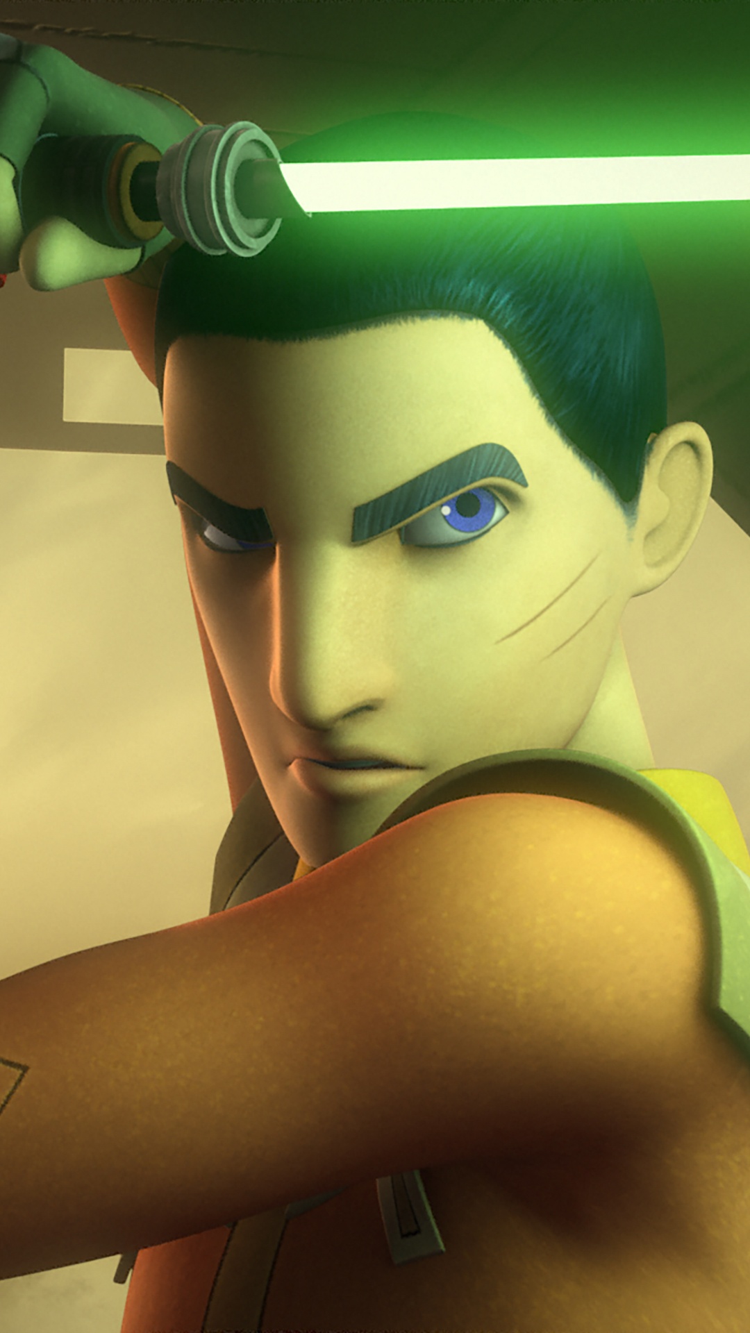 Обои Эзра Бриджер, Звездные Войны Повстанцы, зеленый, рука, мышца в разрешении 1080x1920