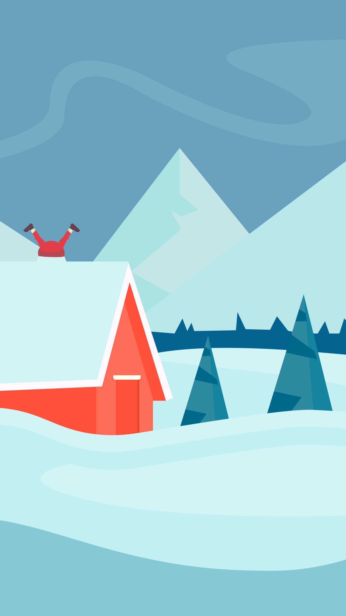 Обои вода, текст, иллюстрация, лазурный, треугольник в разрешении 1440x2560