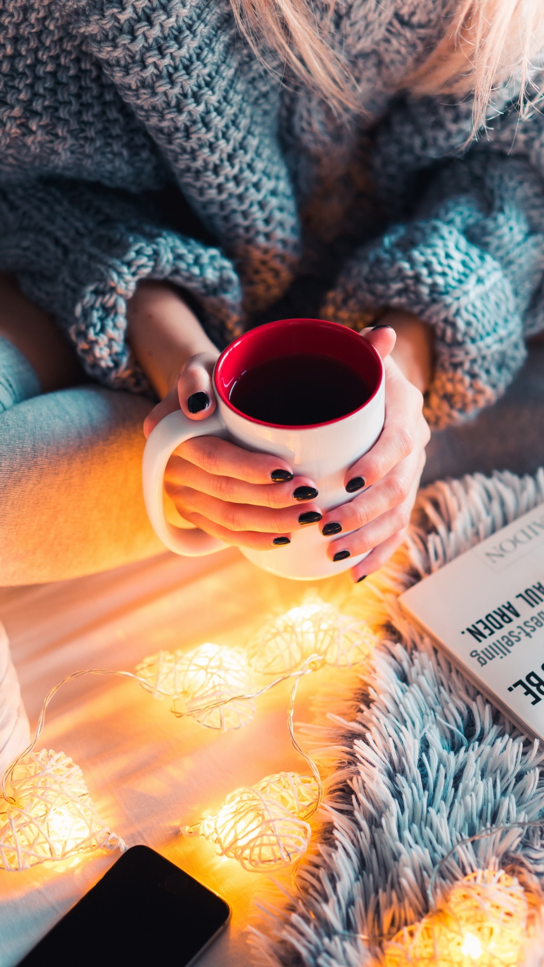 Обои кофе, ткань, Оранжевый цвет, чашка, полутона и оттенки в разрешении 1080x1920