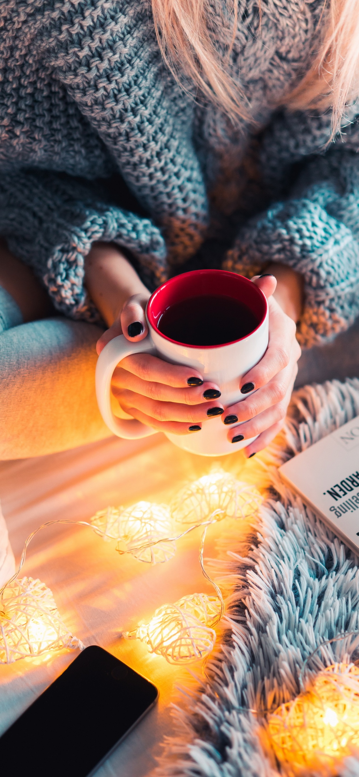 Обои кофе, ткань, Оранжевый цвет, чашка, полутона и оттенки в разрешении 1242x2688