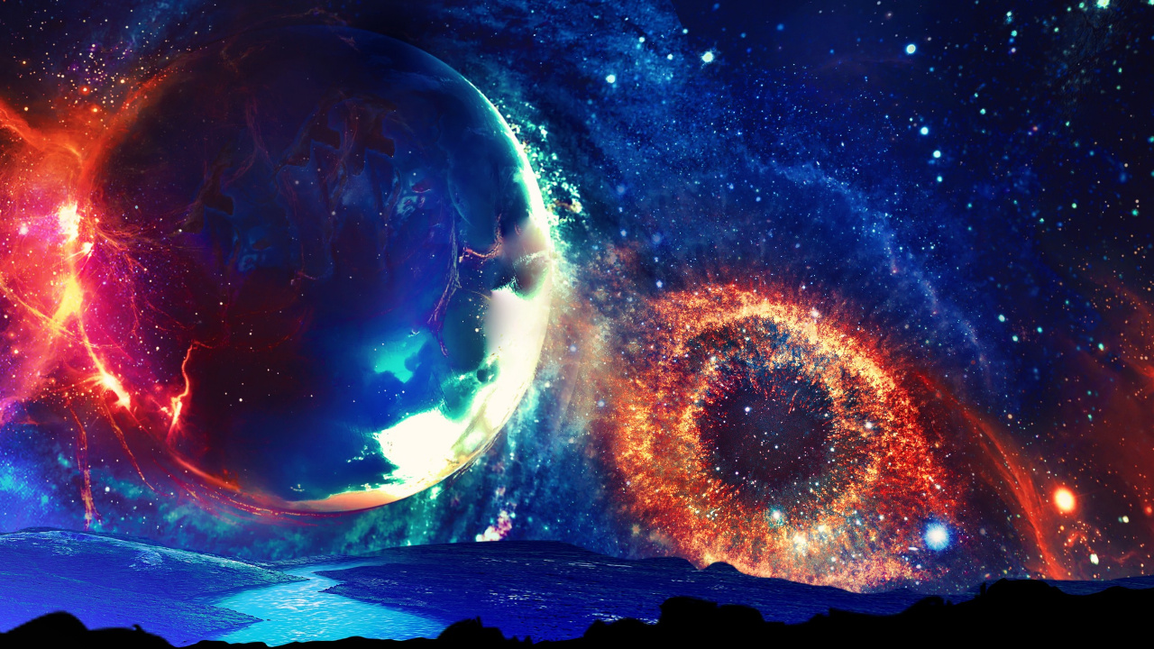 Обои космическое пространство, астрономический объект, космос, атмосфера, туманность в разрешении 1280x720