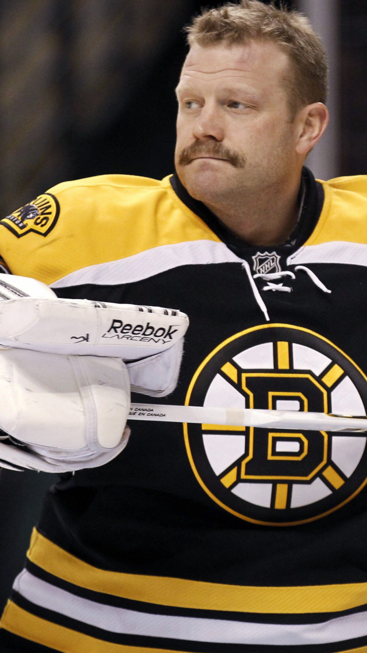 Обои Бостон брюинз, национальная хоккейная лига, вратарь, игрок, Джерси в разрешении 750x1334