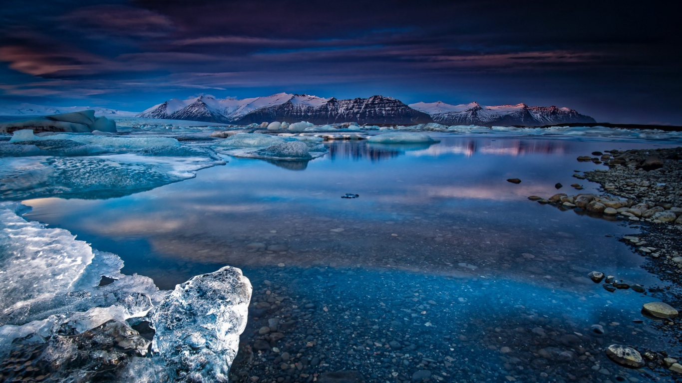 Обои лед, океан, море, морской лед, озеро в разрешении 1366x768