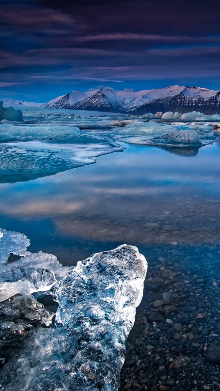 Обои лед, океан, море, морской лед, озеро в разрешении 720x1280