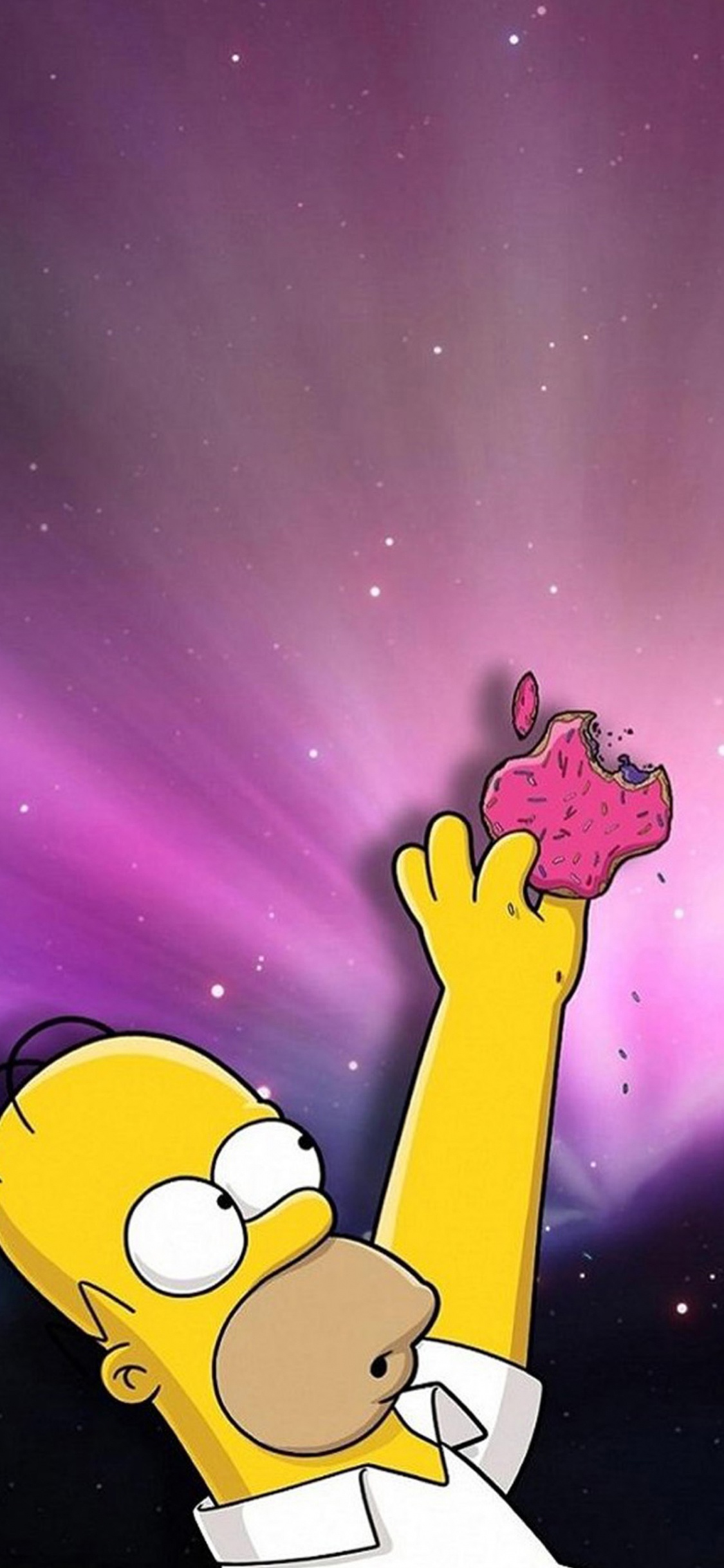 Обои Гомер Симпсон, Барт Симпсон, мультфильм, иллюстрация, мультик в разрешении 1125x2436