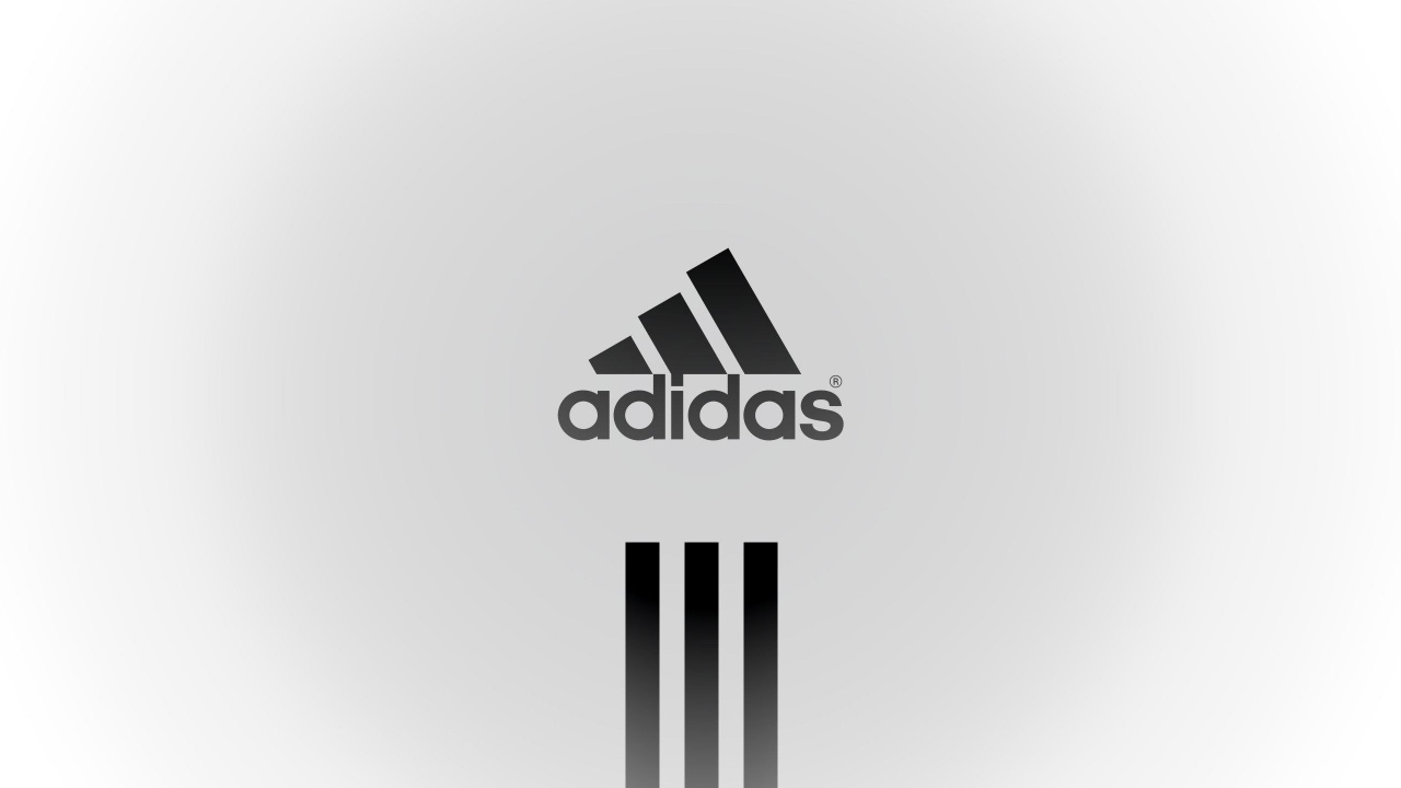Обои adidas, лого, марка, графика, шрифт в разрешении 1280x720