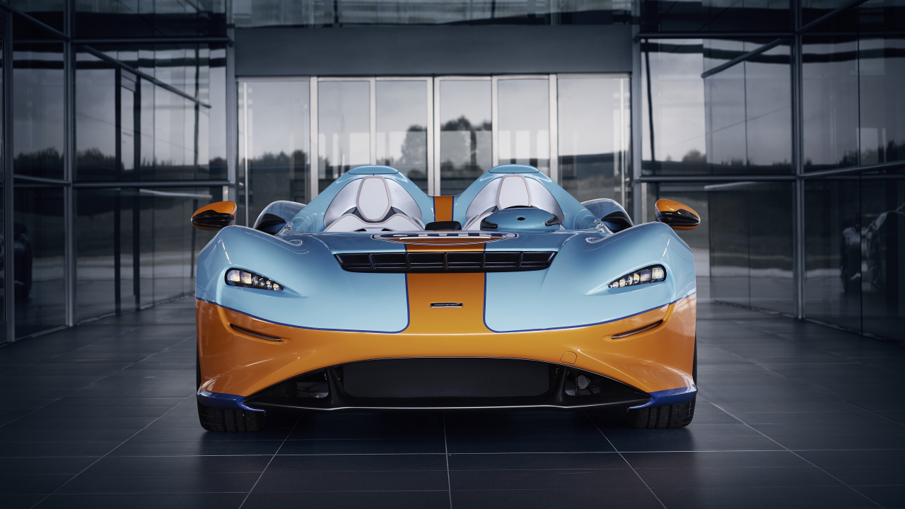 Обои McLaren Eleven Gulf, mclaren automotive, Макларен Одиннадцать, легковые автомобили, спорткар в разрешении 1280x720