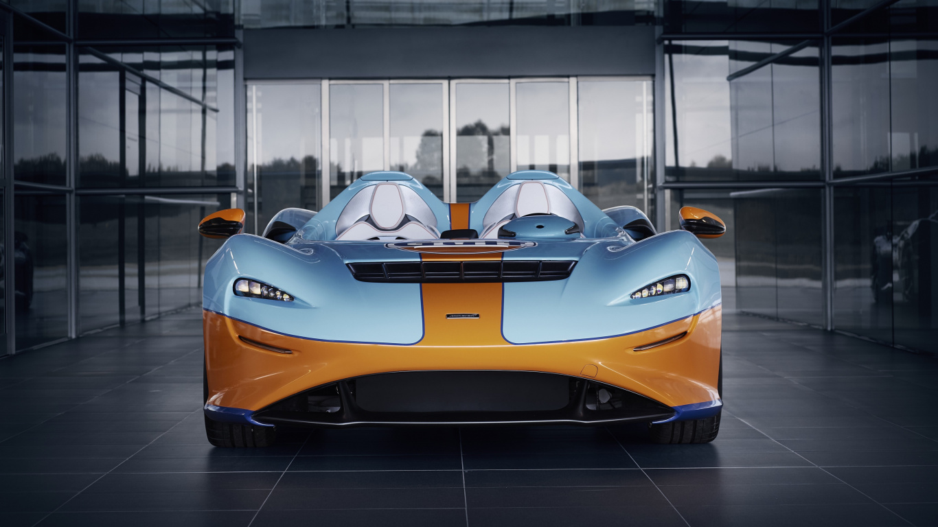 Обои McLaren Eleven Gulf, mclaren automotive, Макларен Одиннадцать, легковые автомобили, спорткар в разрешении 1366x768