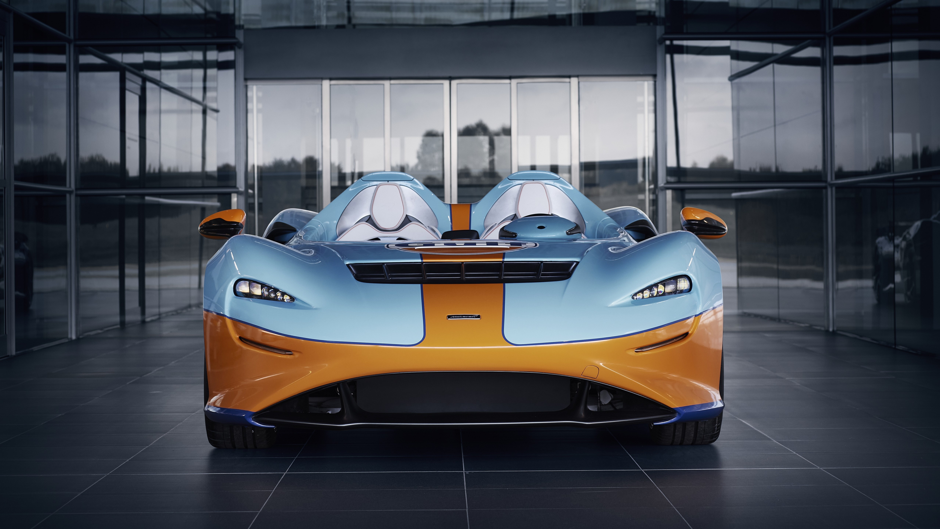Обои McLaren Eleven Gulf, mclaren automotive, Макларен Одиннадцать, легковые автомобили, спорткар в разрешении 3840x2160
