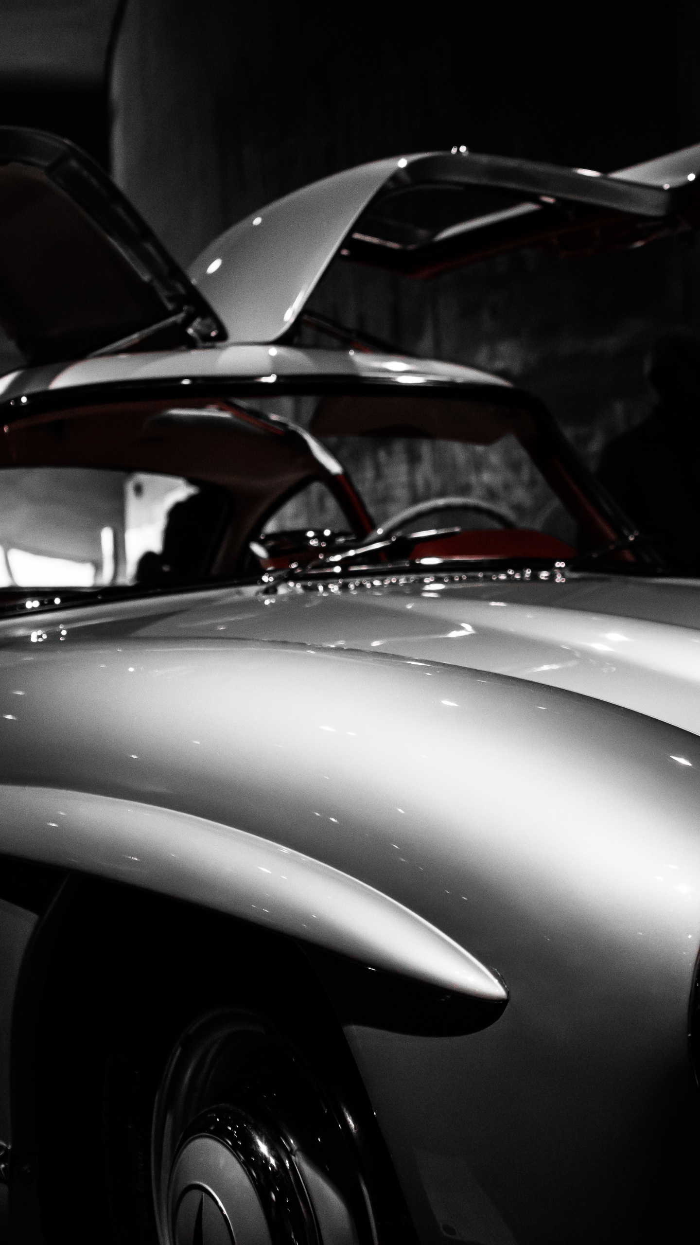 Обои авто, спорткар, классический автомобиль, старинная машина, Мерседес-Benz 300sl в разрешении 1440x2560