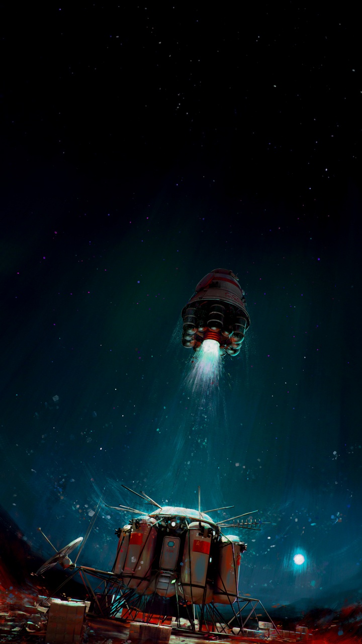 Обои Галактика, космический аппарат, космос, Научная фантастика, космическое пространство в разрешении 720x1280