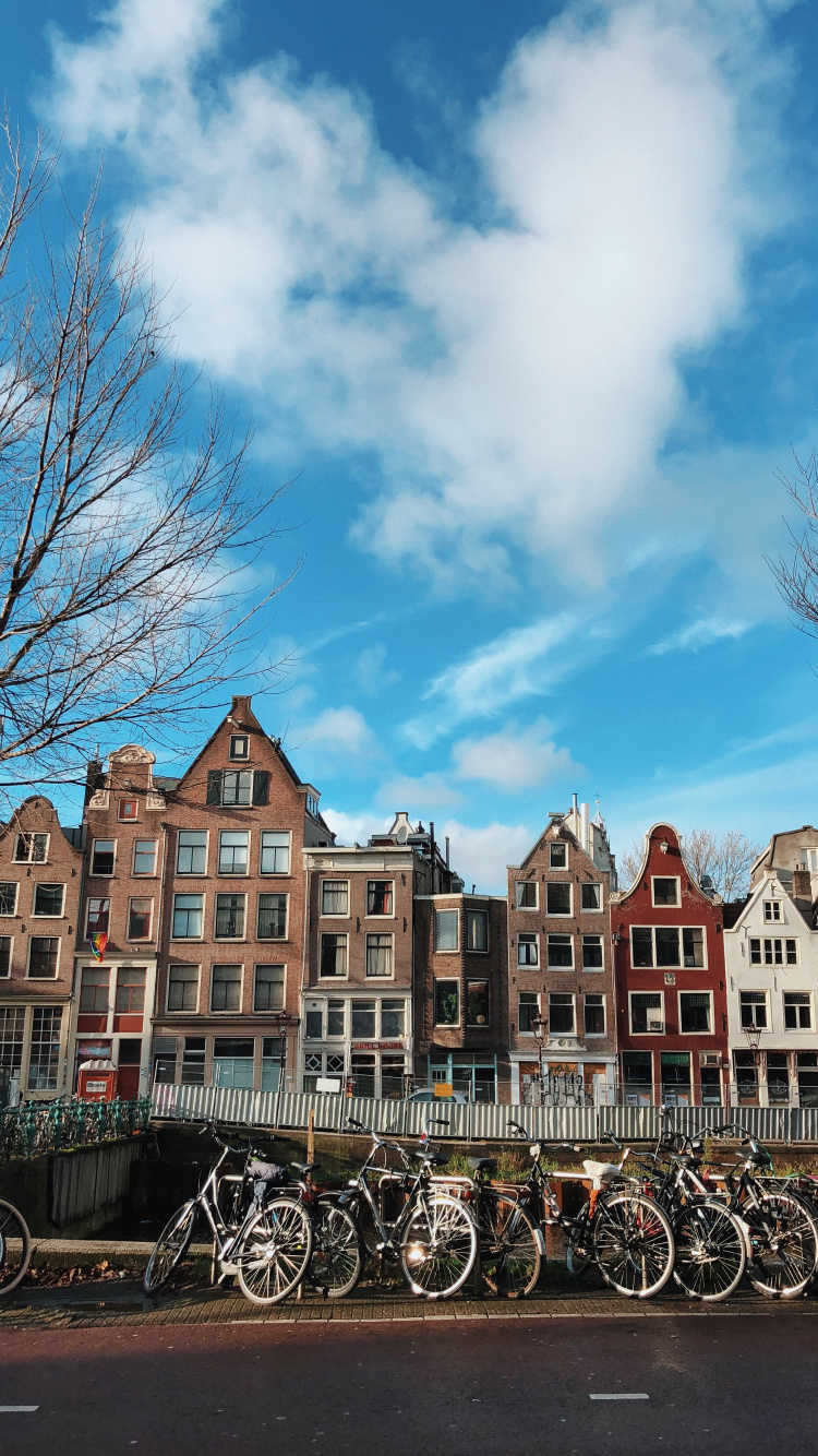 Обои улица, Хаус, городской район, соседство, фасад в разрешении 750x1334