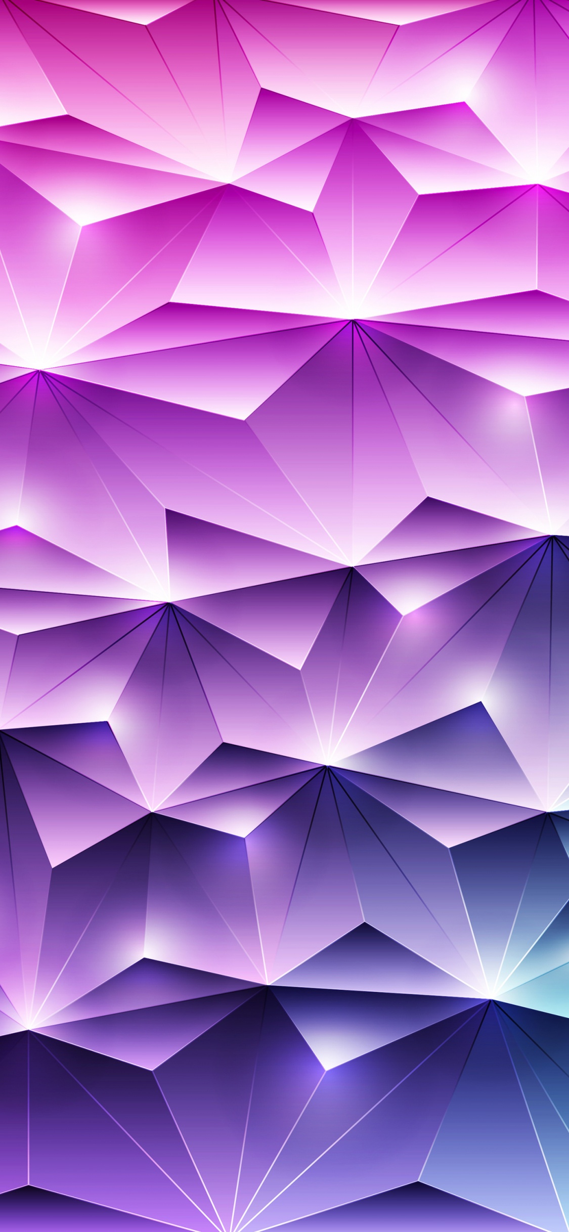 Обои геометрия, пурпур, свет, лазурный, природа в разрешении 1125x2436