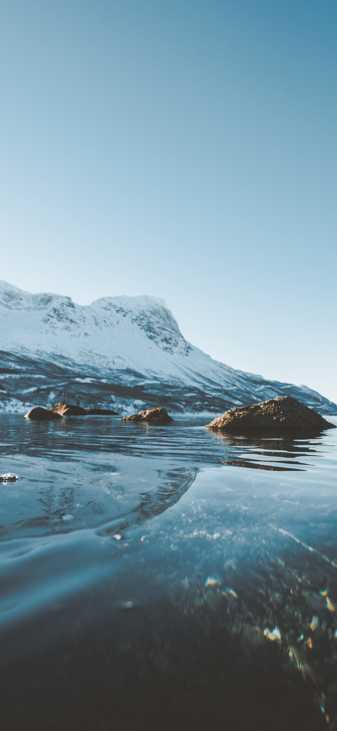 Обои океан, море, лед, Арктика, Северный Ледовитый океан в разрешении 1125x2436