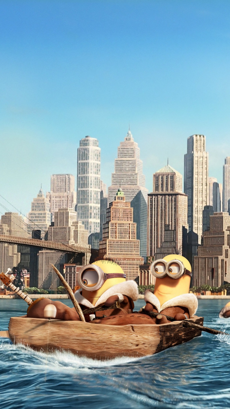 Обои подручные, Юмор, мультфильм, перевозка воды, город в разрешении 750x1334