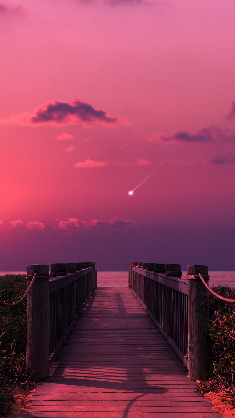 Обои облако, атмосфера, послесвечение, Оранжевый цвет, природный ландшафт в разрешении 750x1334