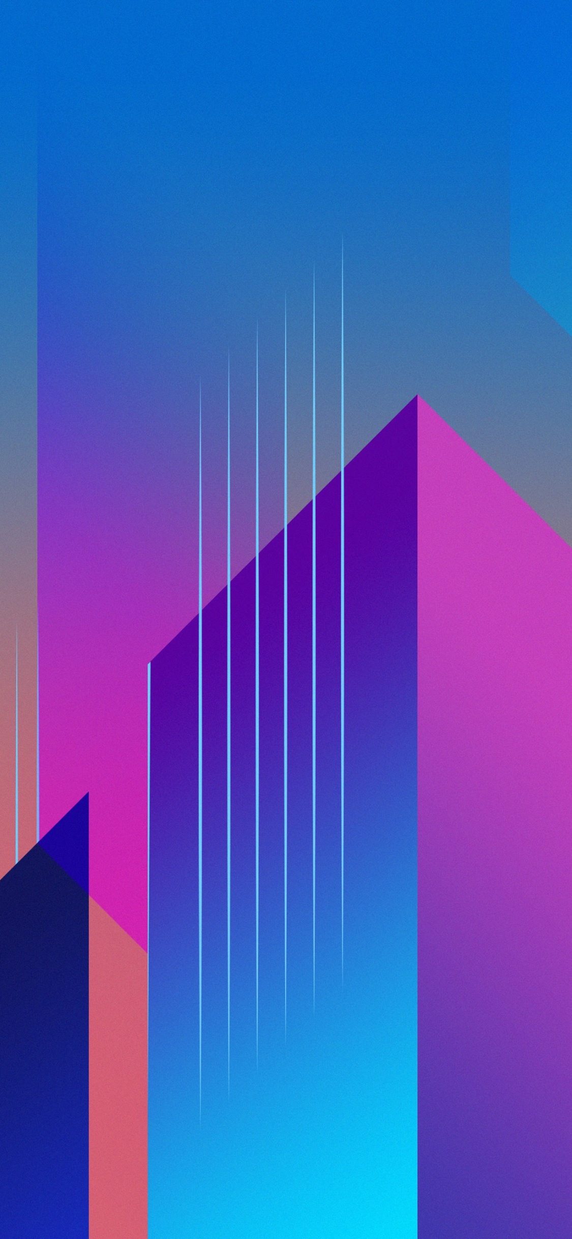 Обои HTC, HTC U11, красочность, синий, пурпур в разрешении 1125x2436