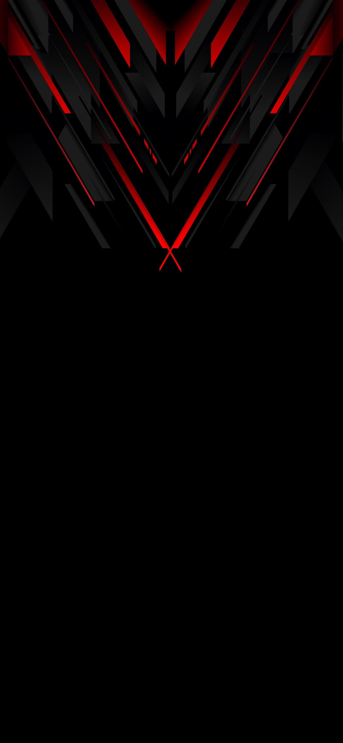 Обои темнота, свет, красный цвет, дизайн, графика в разрешении 1125x2436