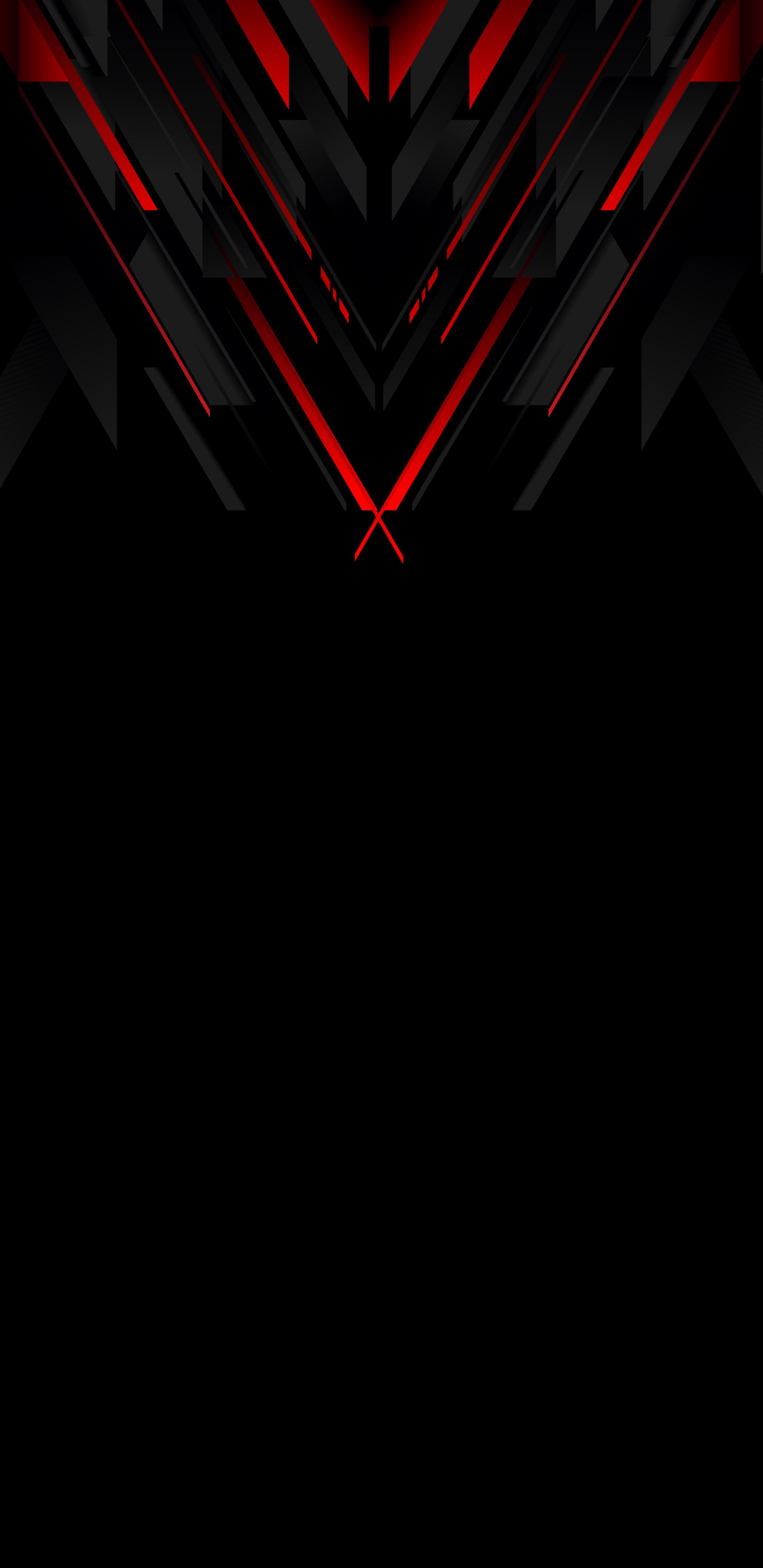 Обои темнота, свет, красный цвет, дизайн, графика в разрешении 1440x2960