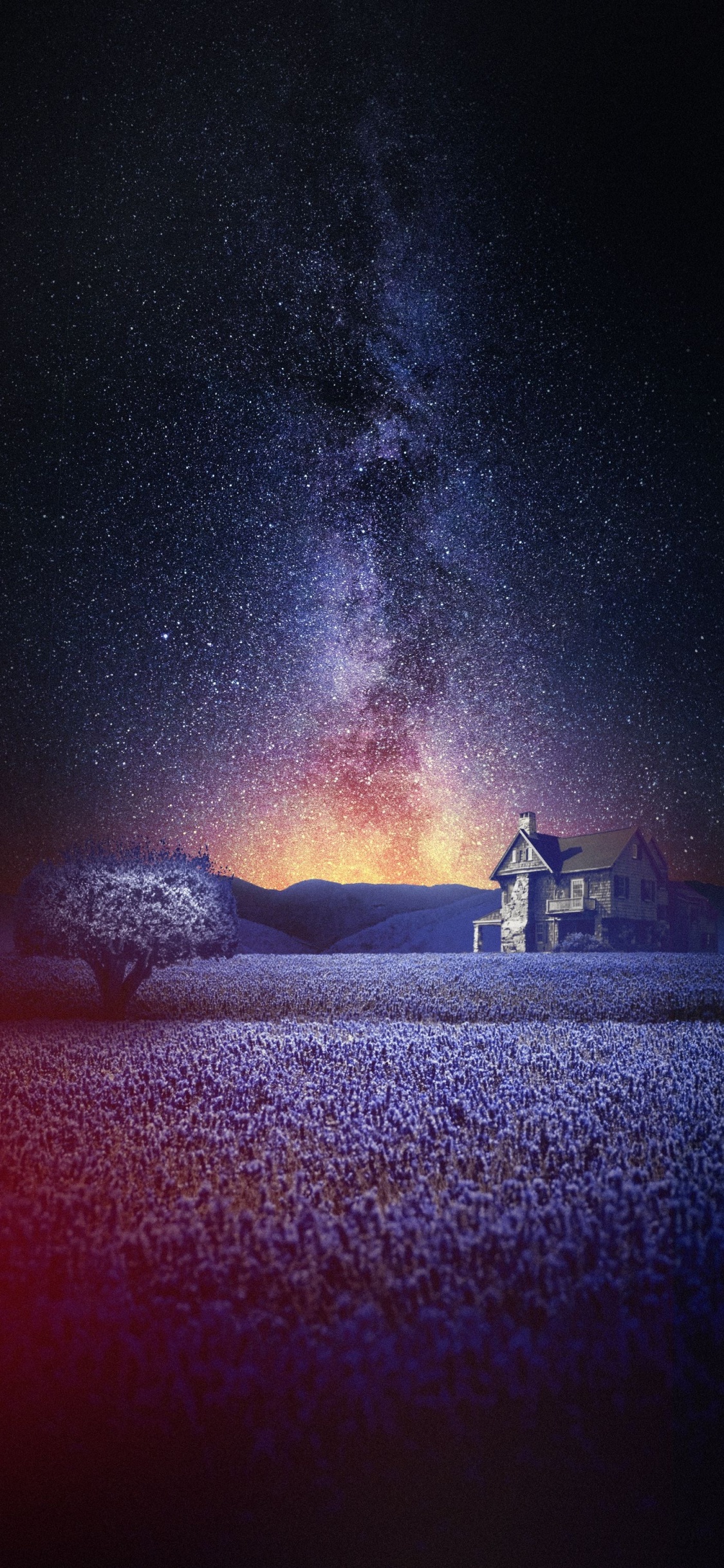 Обои природа, атмосфера, природный ландшафт, Аврора, астрономический объект в разрешении 1125x2436