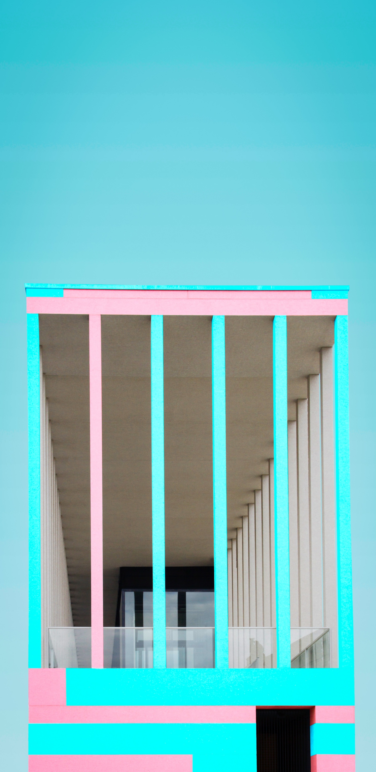 Обои фасад, Джеймс Саймон галерея, архитектура, здание, синий в разрешении 1440x2960