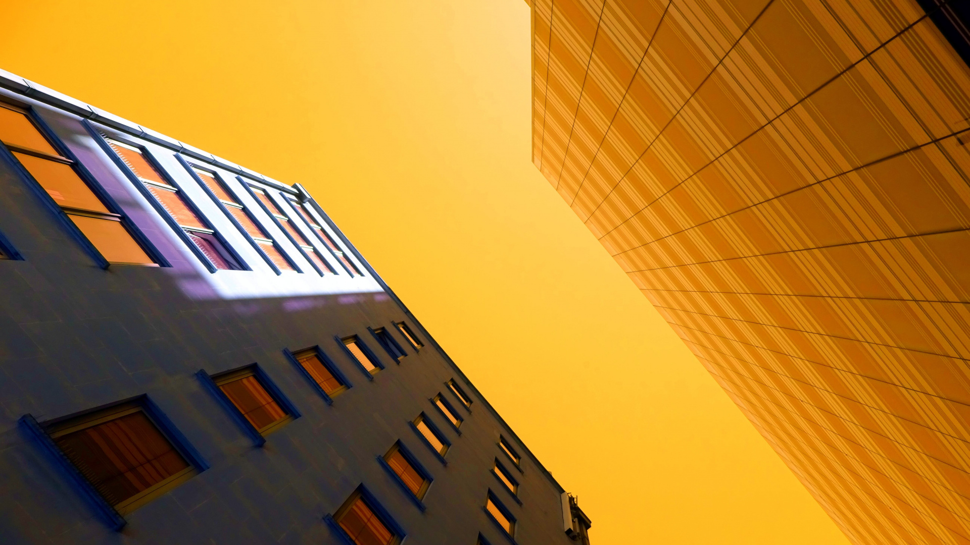 Обои Апельсин, дневное время, синий, линия, свет в разрешении 1920x1080