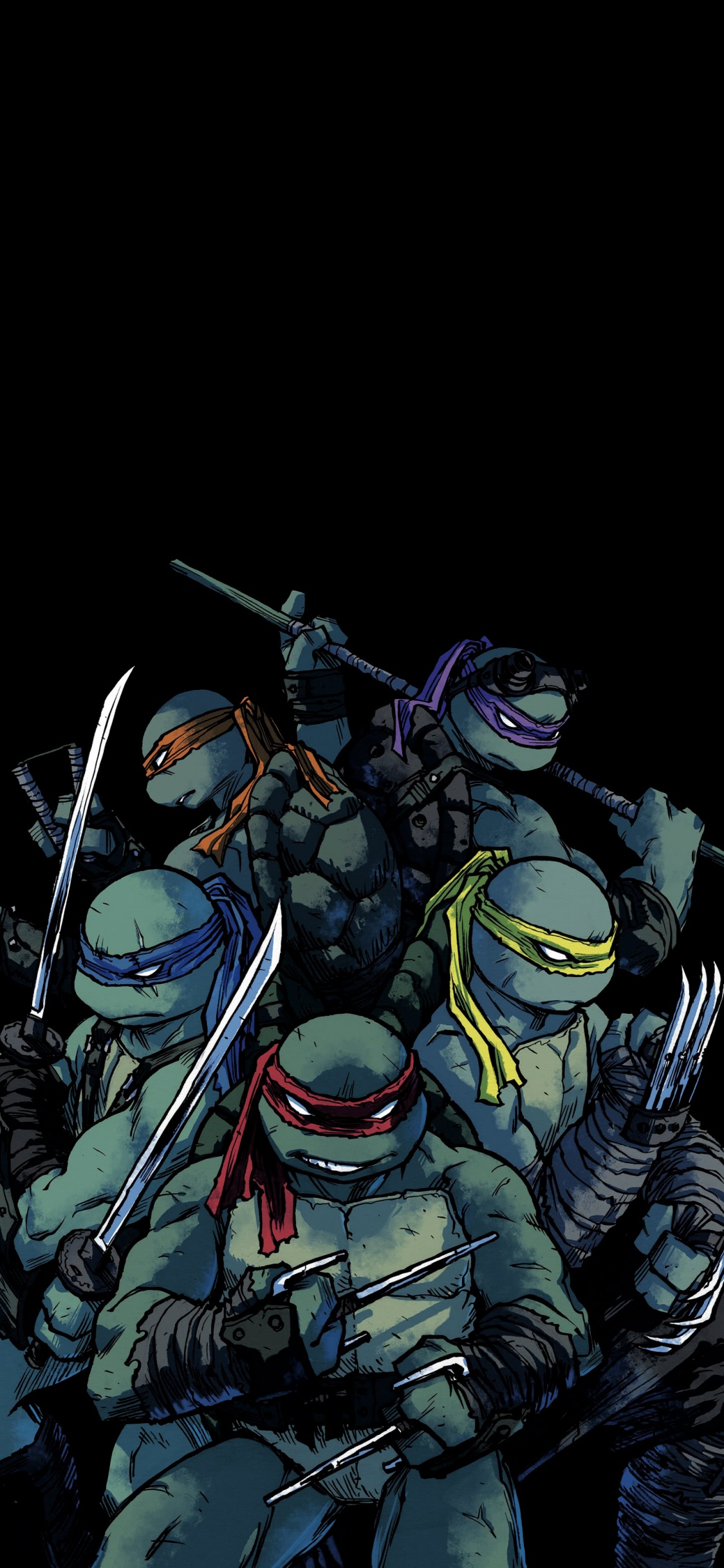 Обои комикс про черепашек ниндзя, Черепашки-ниндзя 101, черепашки ниндзя 100, комикс, издательство idw в разрешении 1125x2436