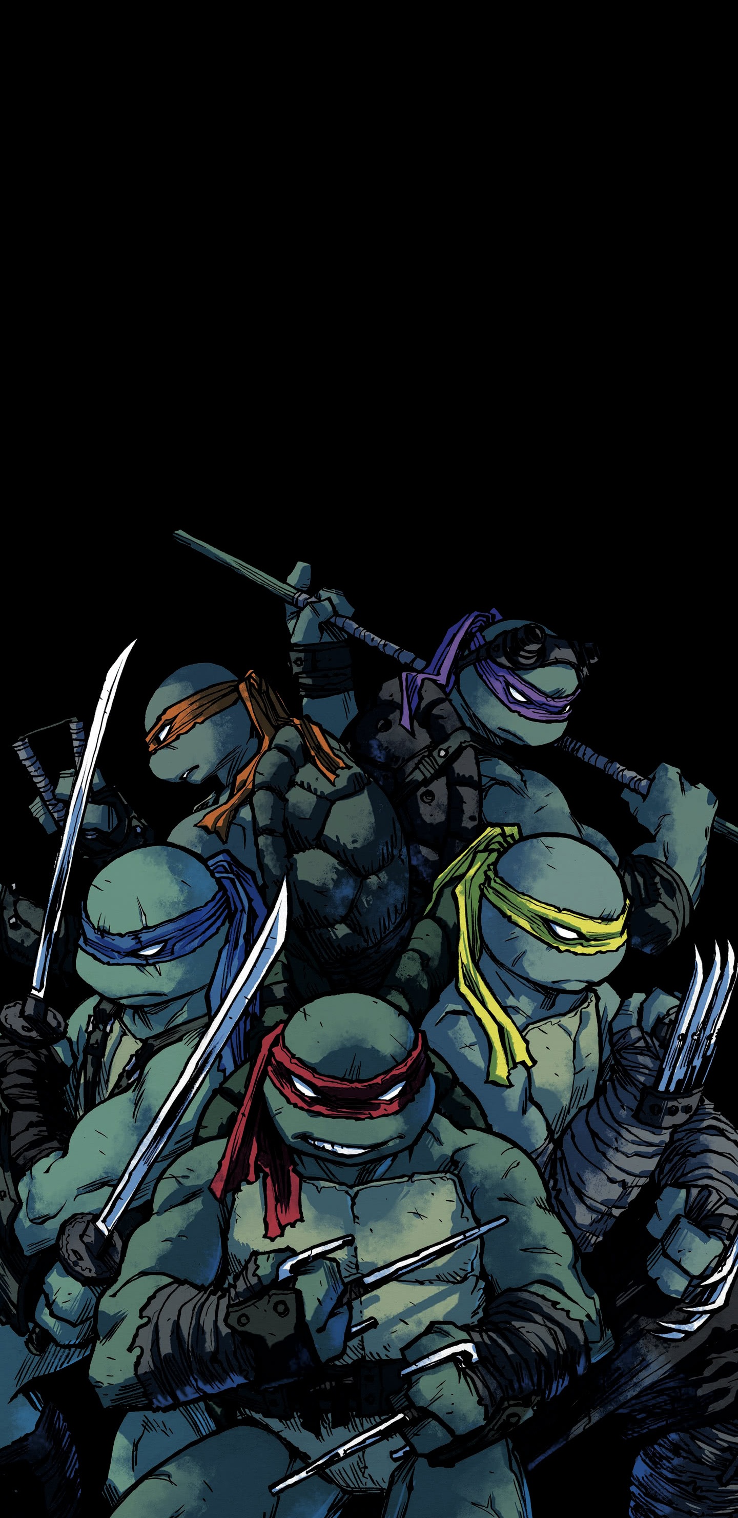 Обои комикс про черепашек ниндзя, Черепашки-ниндзя 101, черепашки ниндзя 100, комикс, издательство idw в разрешении 1440x2960