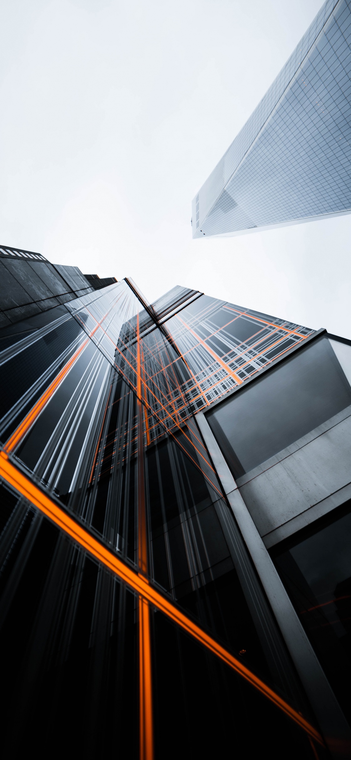 Обои дневное время, небоскреб, небо, дневное освещение, линия в разрешении 1125x2436