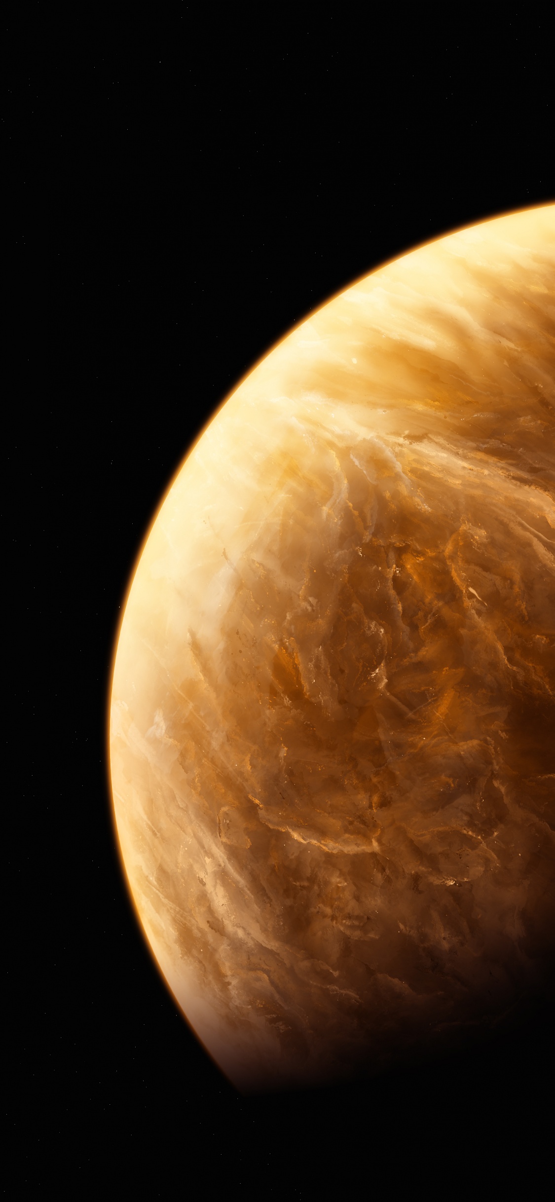 Обои земля, планета, Венера, атмосфера, астрономический объект в разрешении 1125x2436