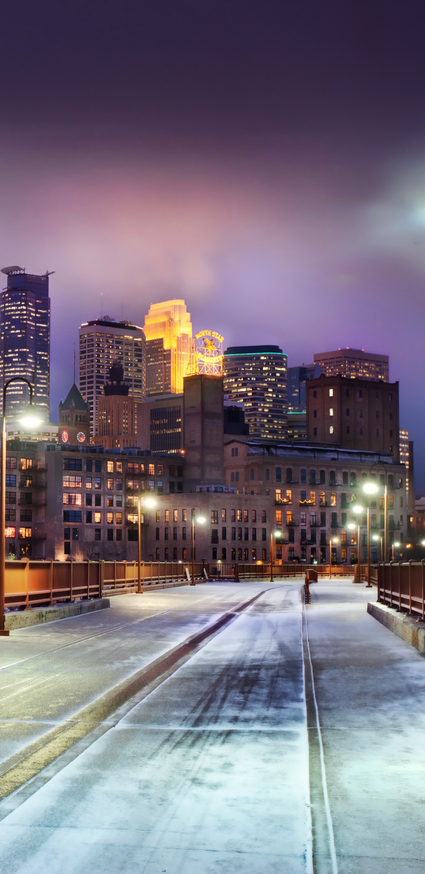 Обои город, миннеаполис, городской пейзаж, городской район, линия горизонта в разрешении 1440x2960