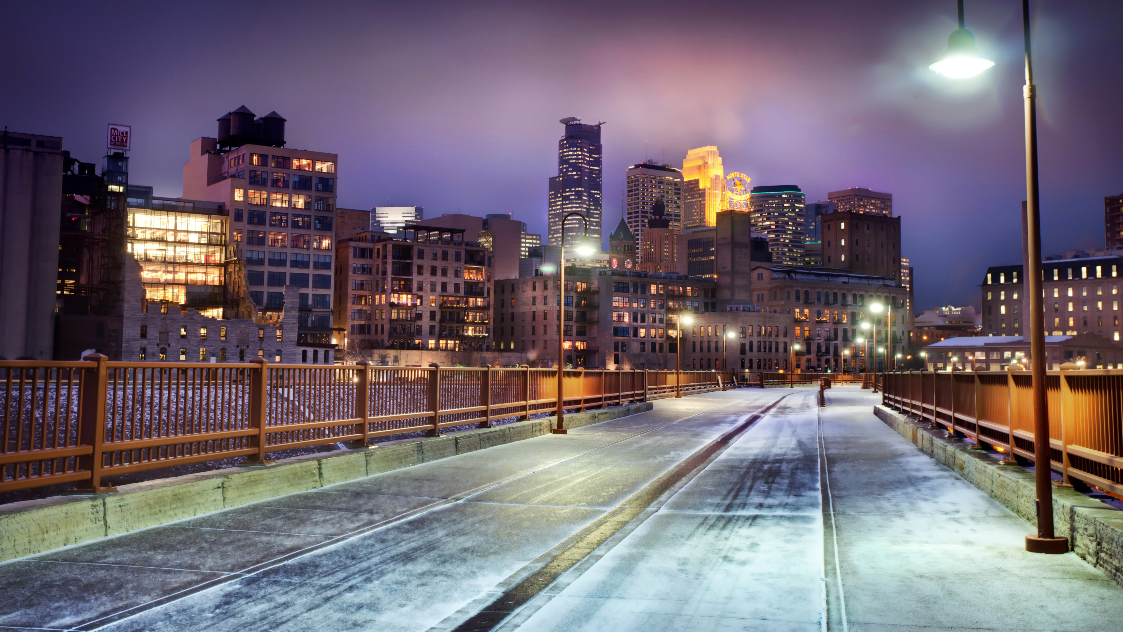 Обои город, миннеаполис, городской пейзаж, городской район, линия горизонта в разрешении 3840x2160